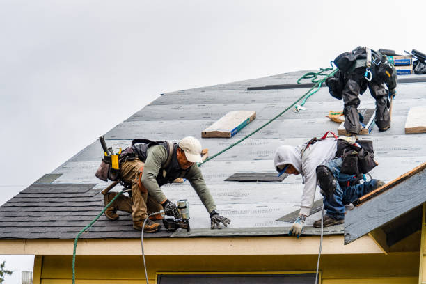 Professional Gutter Installation technician working in South Haven, MI